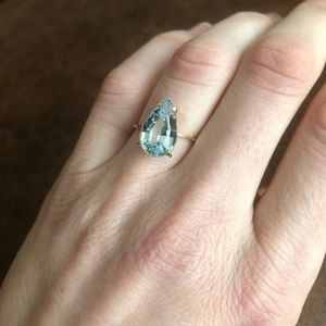 Blue Topaz Ring in 14K